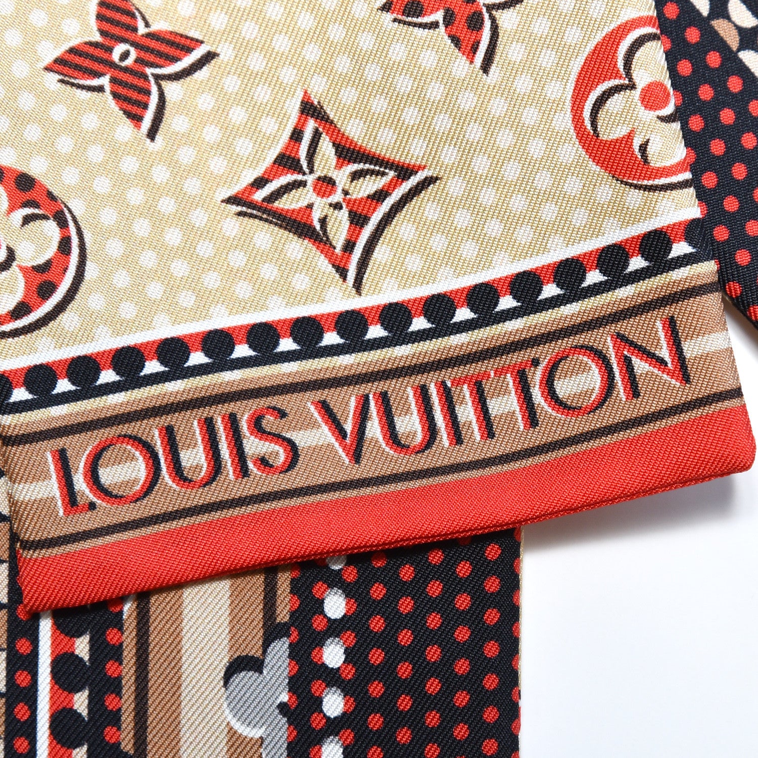 Louis Vuitton Silk Monogram Mondots Bandeau 3 of 4