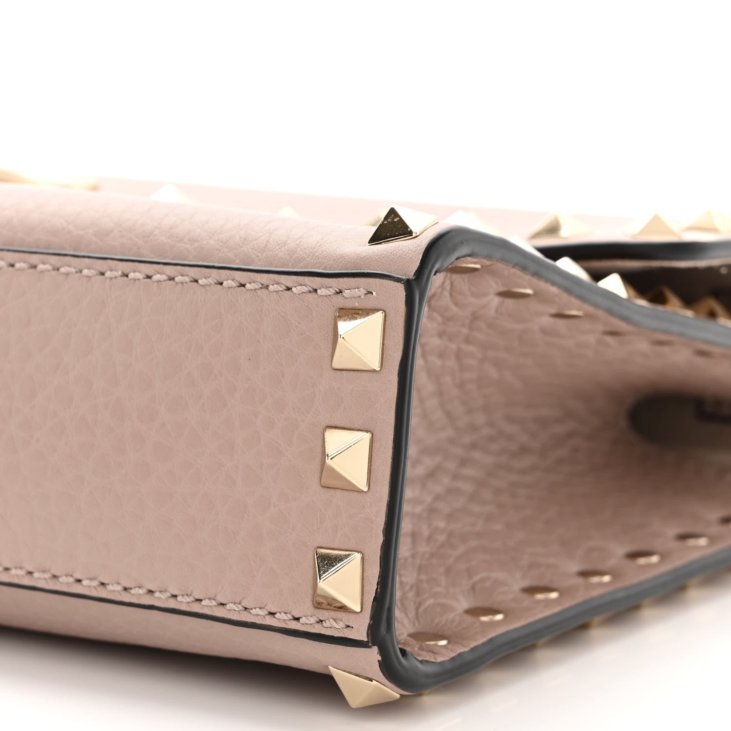Valentino Garavani Pebbled Calfskin Medium Rockstud Flip Lock Crossbody Bag Poudre 9 of 9