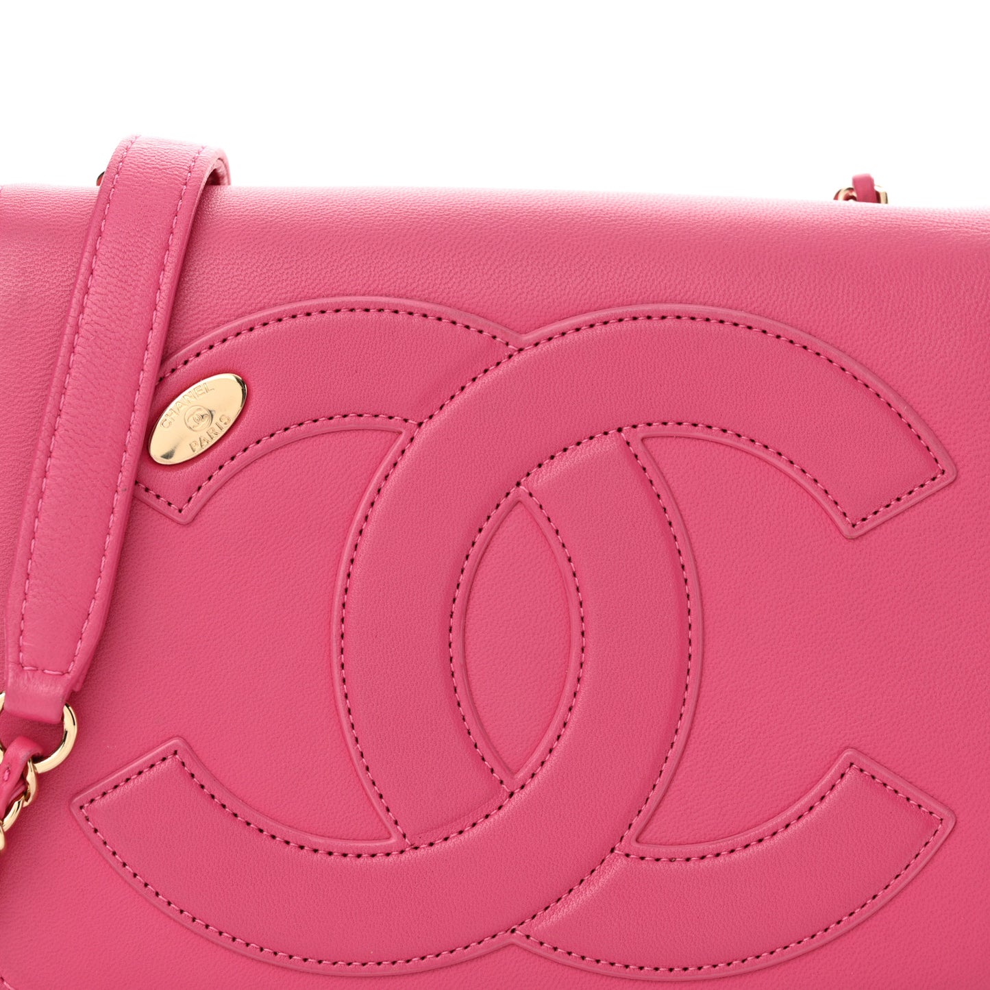 Lambskin CC Mania Flap Bag Pink