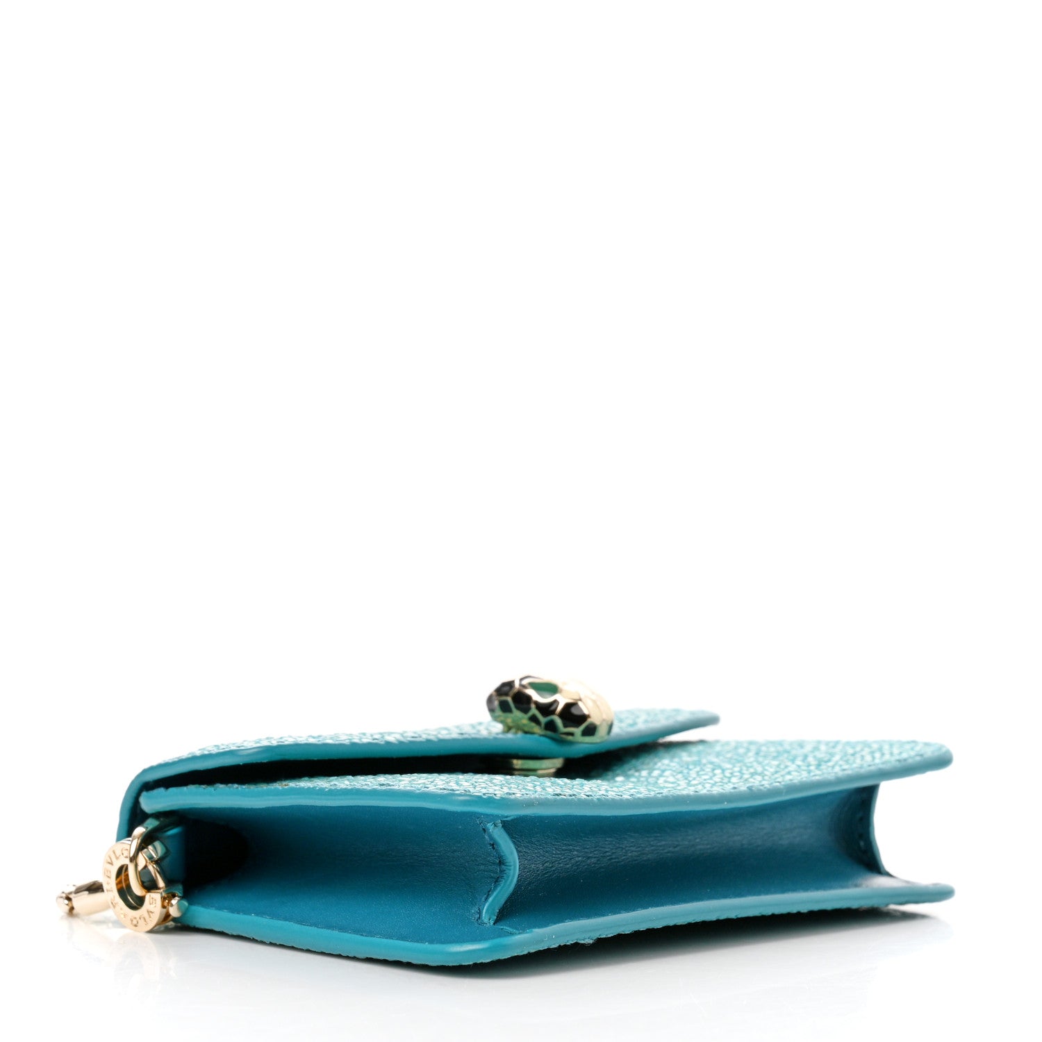 Bulgari Galuchat Serpenti Forever Miniature Bag Charm Green 4 of 7