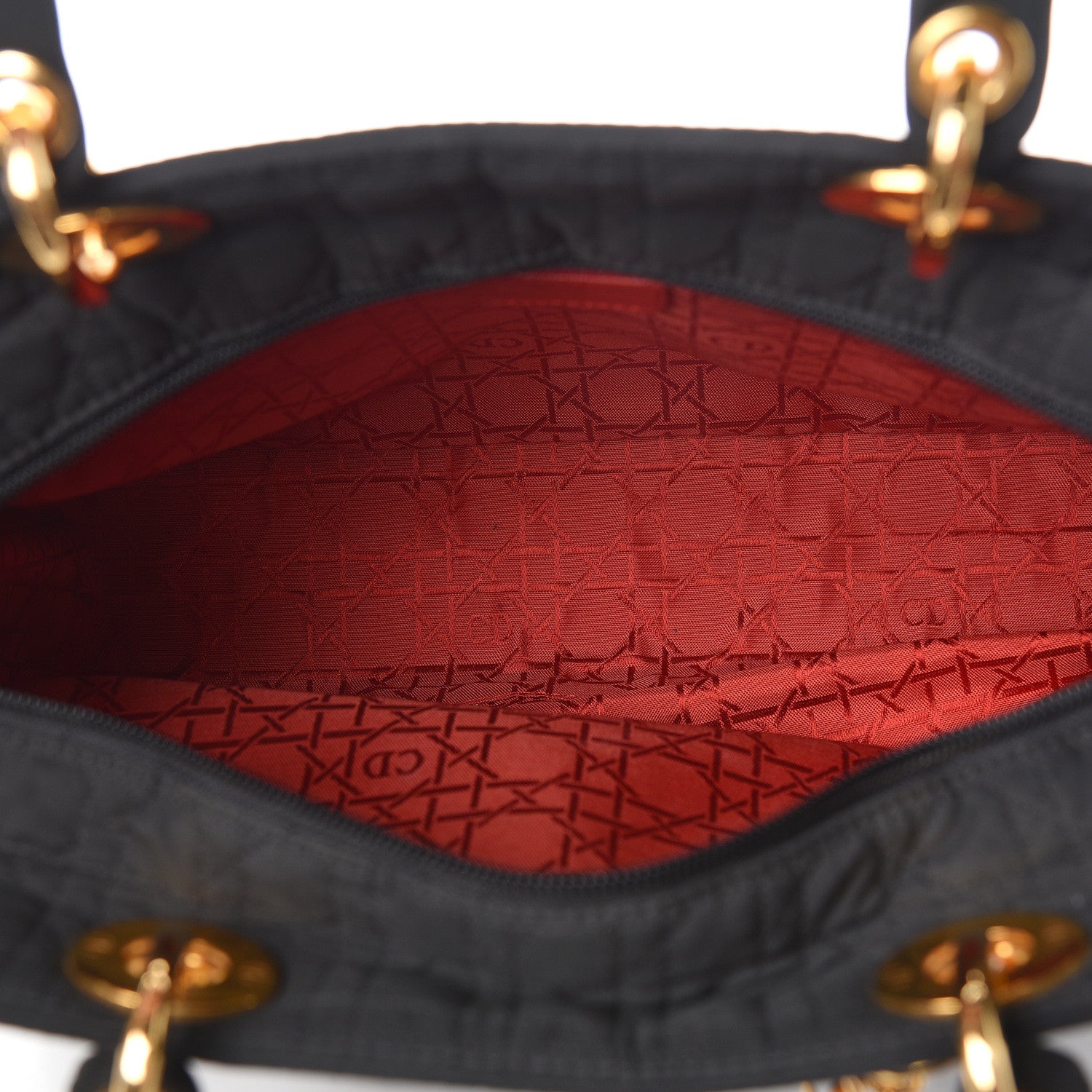 Christian Dior Nylon Cannage Large Lady Dior Black 5 of 11