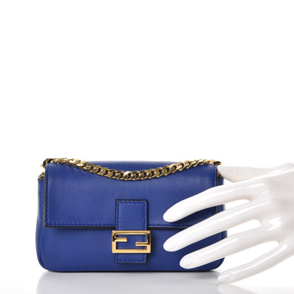 Fendi Shiny Nappa Micro Baguette Blue Neon 3 of 8