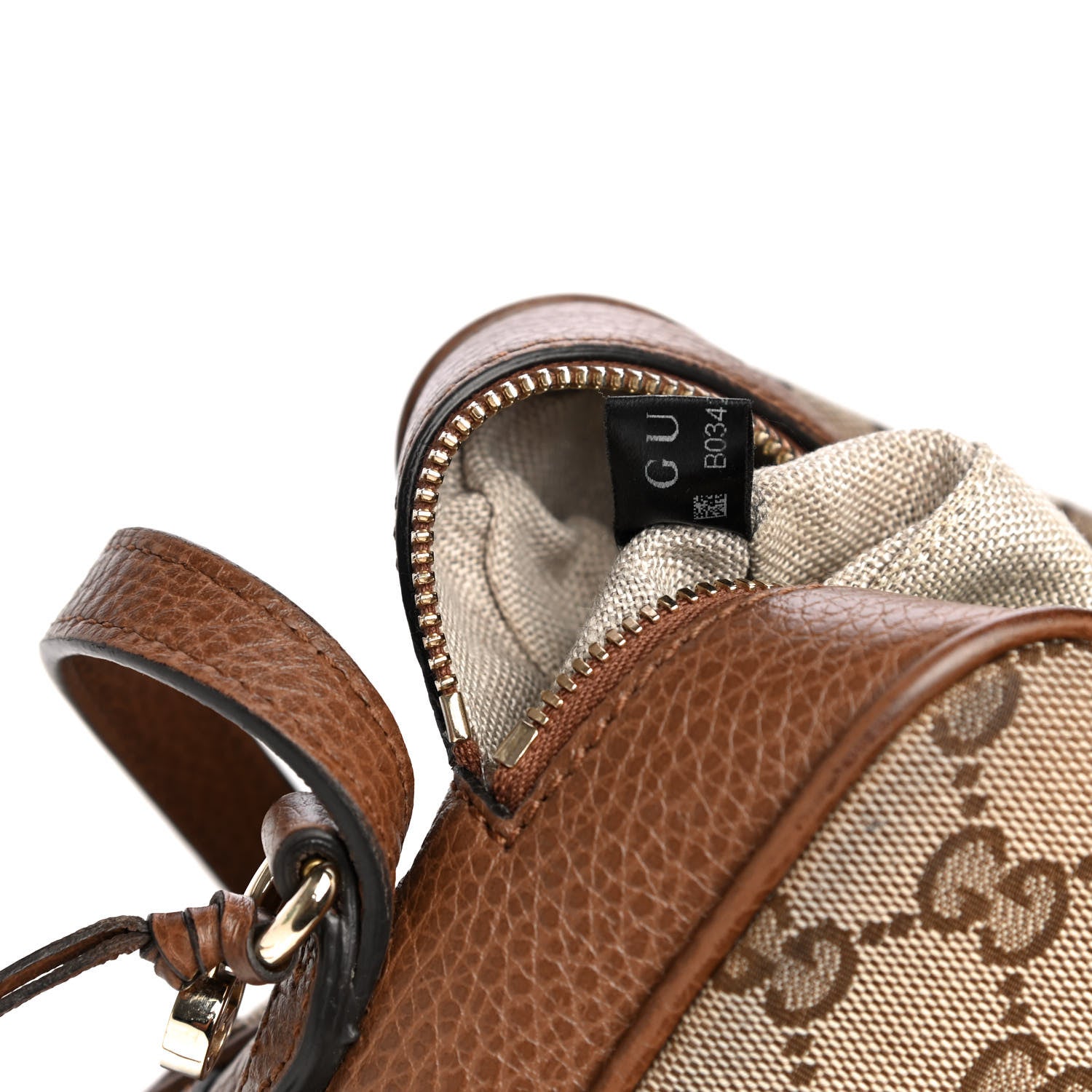 Gucci Monogram Mini Bree Messenger Bag Beige Tabacco 7 of 14