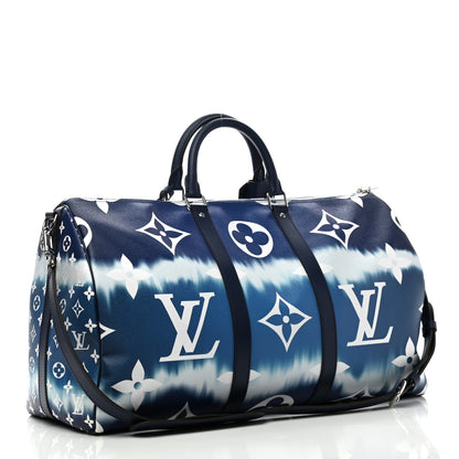 Louis Vuitton Monogram Escale Keepall Bandouliere 50 Blue 3 of 10