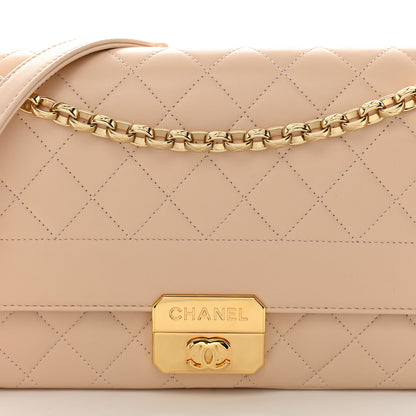 Chanel Lambskin Quilted Large Chic With Me Flap Beige 8 of 11