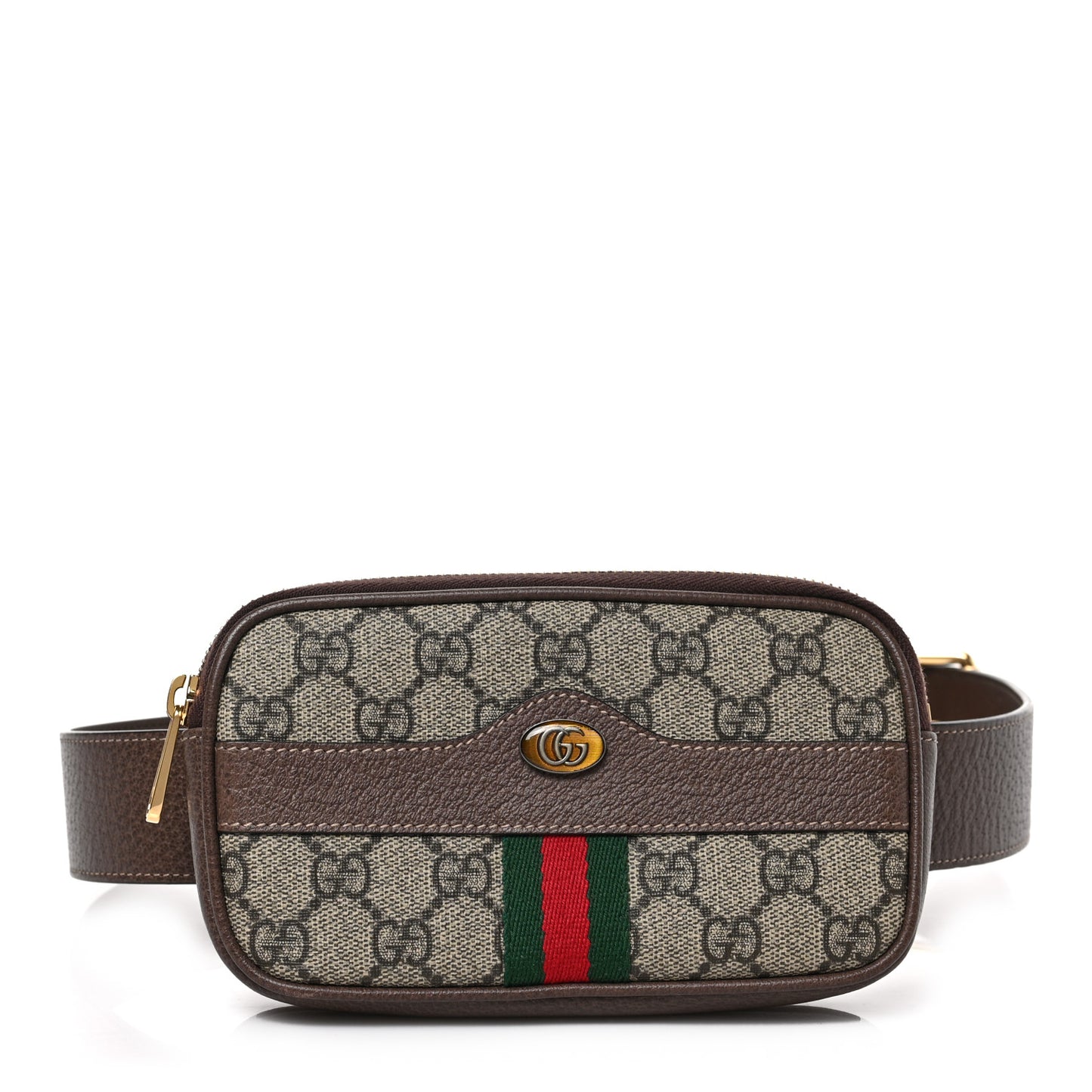 GG Supreme Monogram Ophidia Belted iPhone Case 75 30 Dark Brown