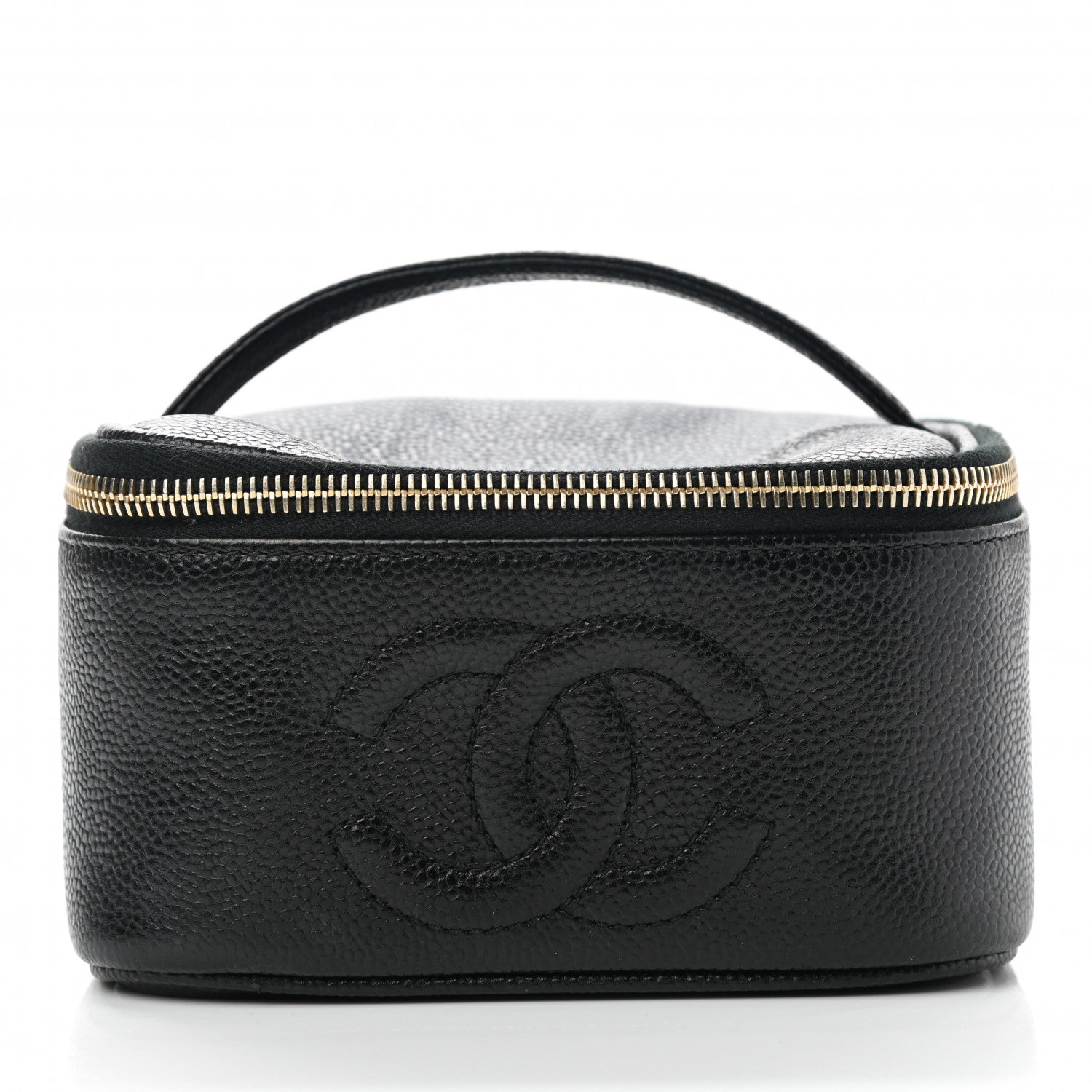 Chanel Caviar CC Vanity Cosmetic Case Black 1 of 9