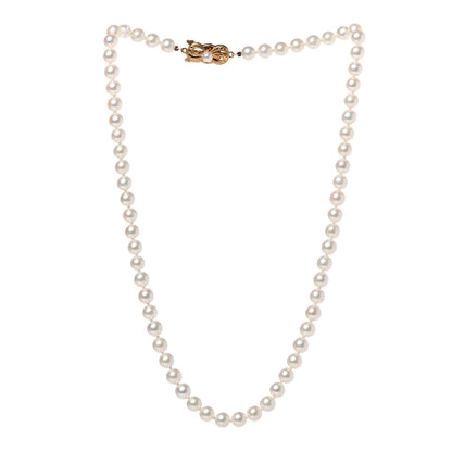Mikimoto 18K Yellow Gold Akoya Pearl 5.5-6mm Strand Necklace 16.5" 4 of 12