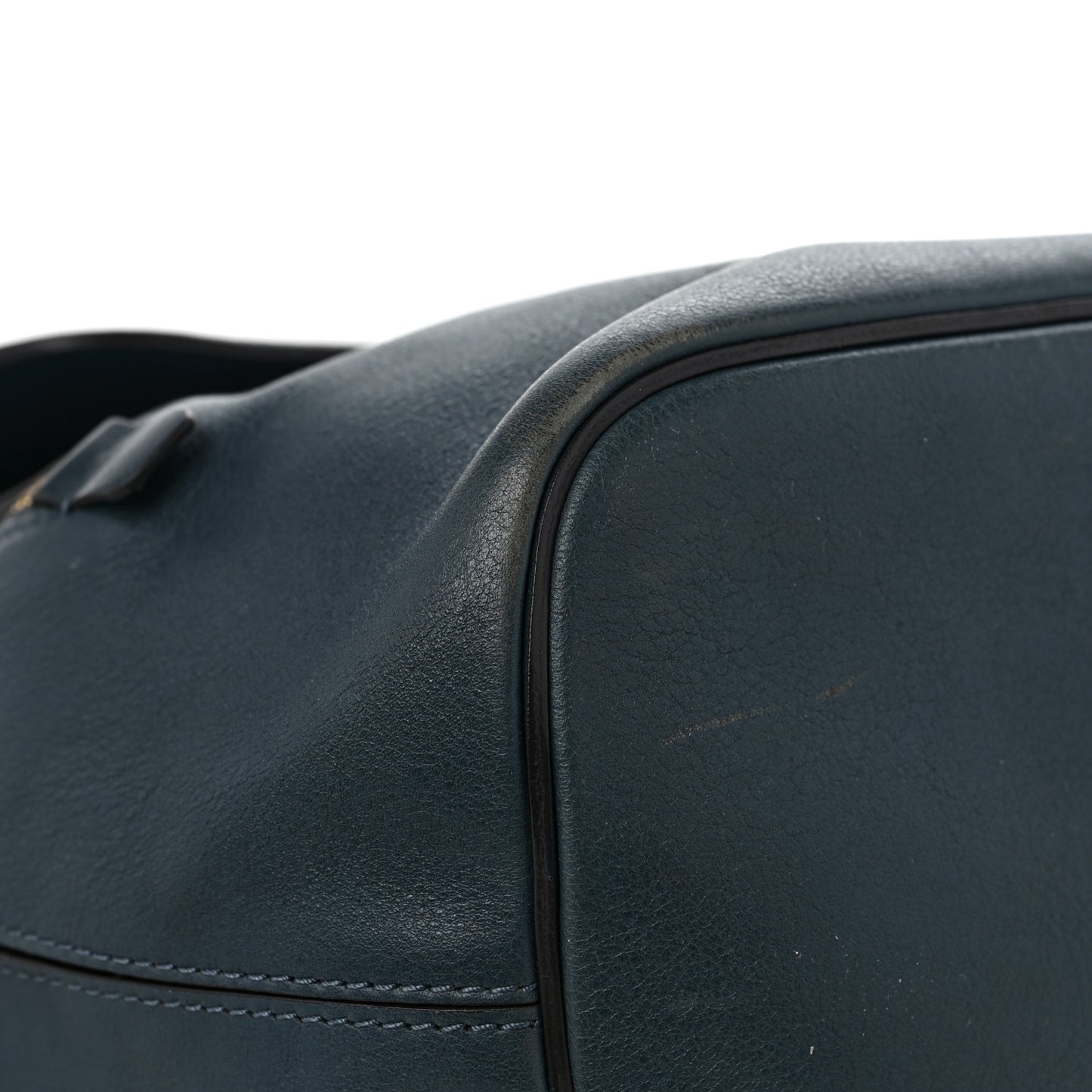 Suede Calfskin Small Faye Backpack Silver Blue