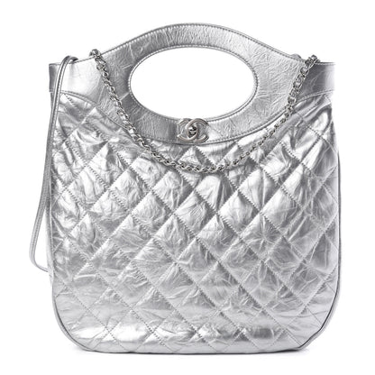 Chanel Metallic Crumpled Calfskin Small 31 Shopping Bag Silver 1 of 9