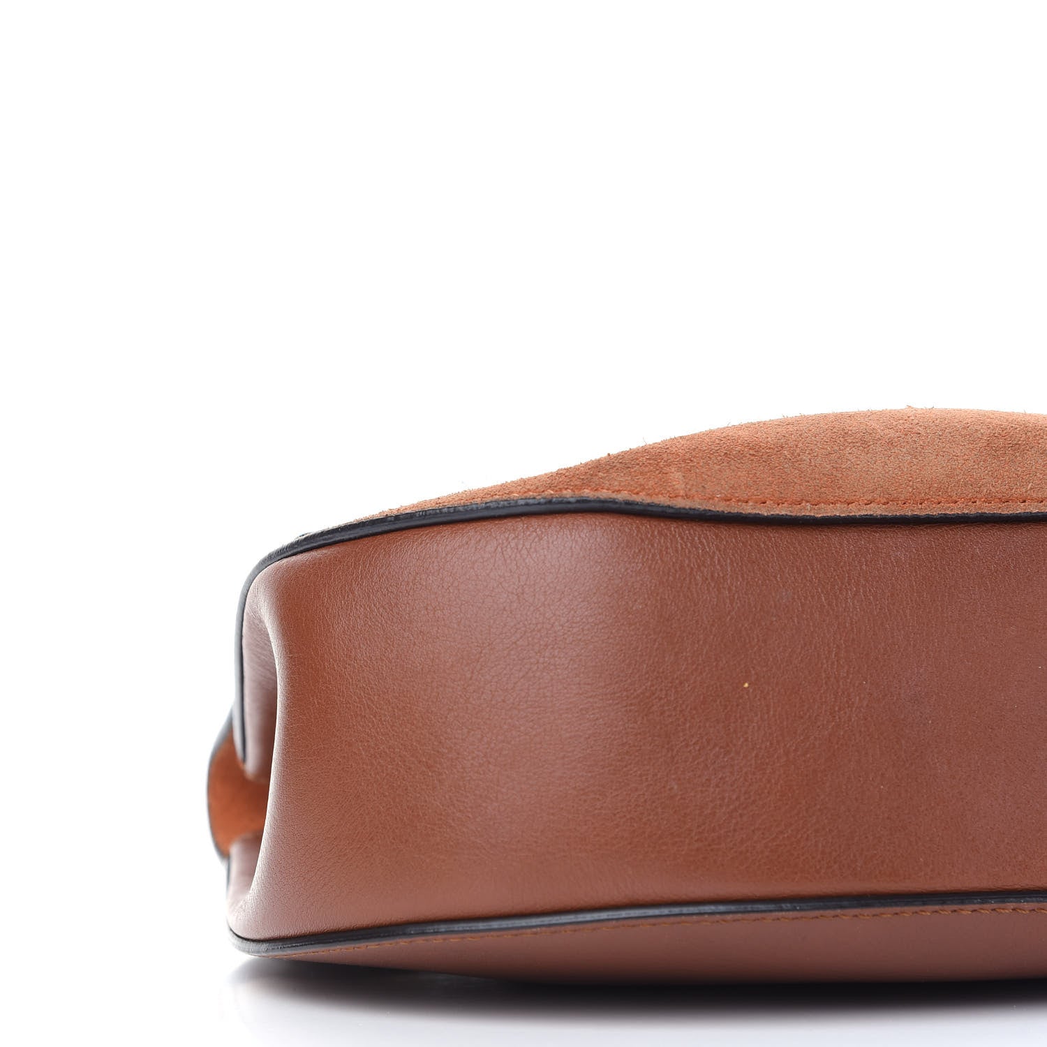 Chloe Suede Smooth Calfskin Drew Shoulder Bag Classic Tobacco 6 of 10