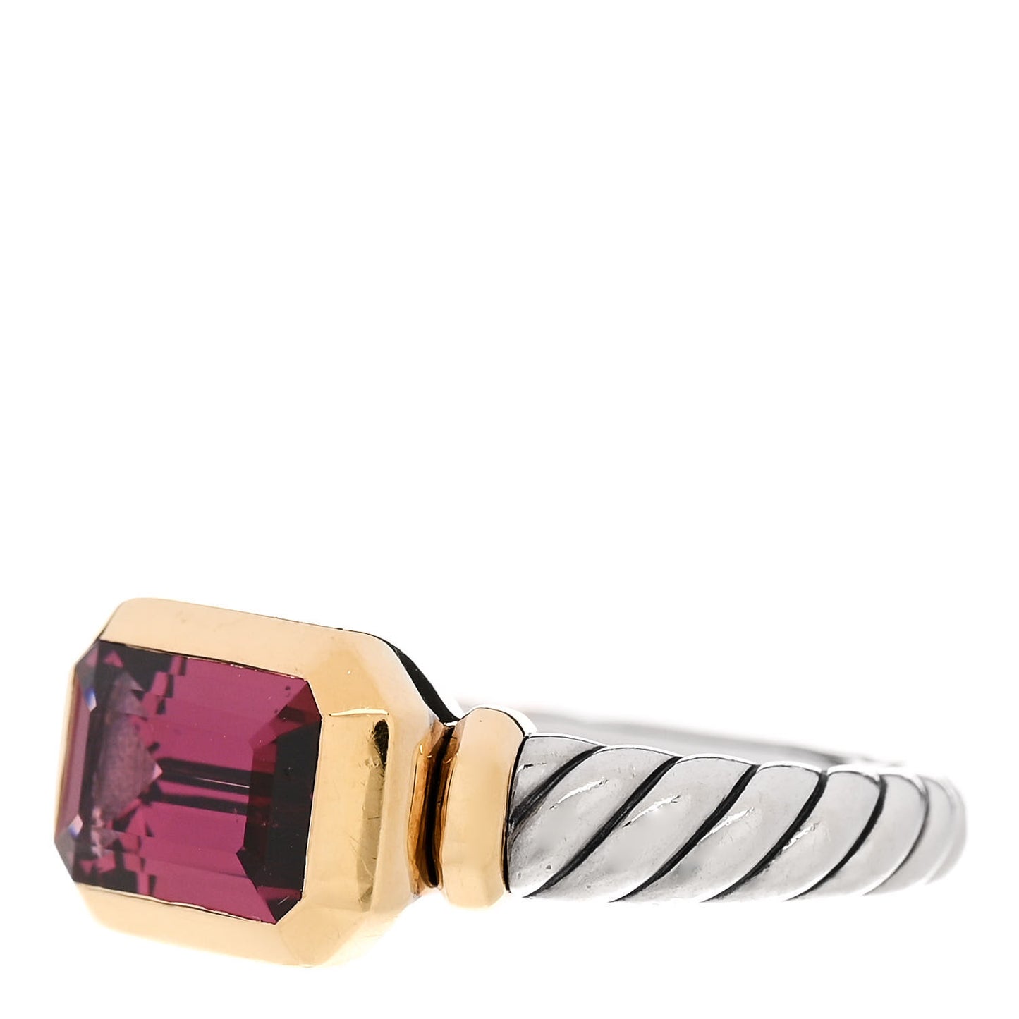 Sterling Silver 18K Yellow Gold Rhodolite Novella Ring 49 5