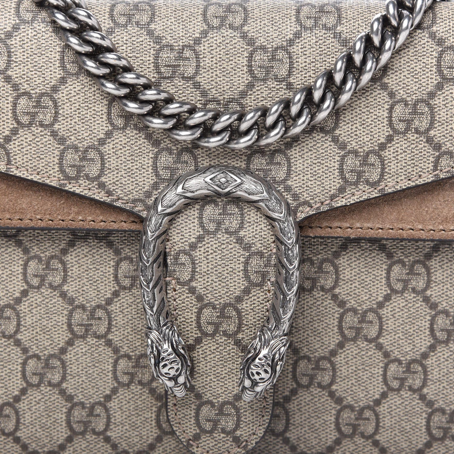 Gucci GG Supreme Monogram Mini Dionysus Shoulder Bag Taupe 10 of 11