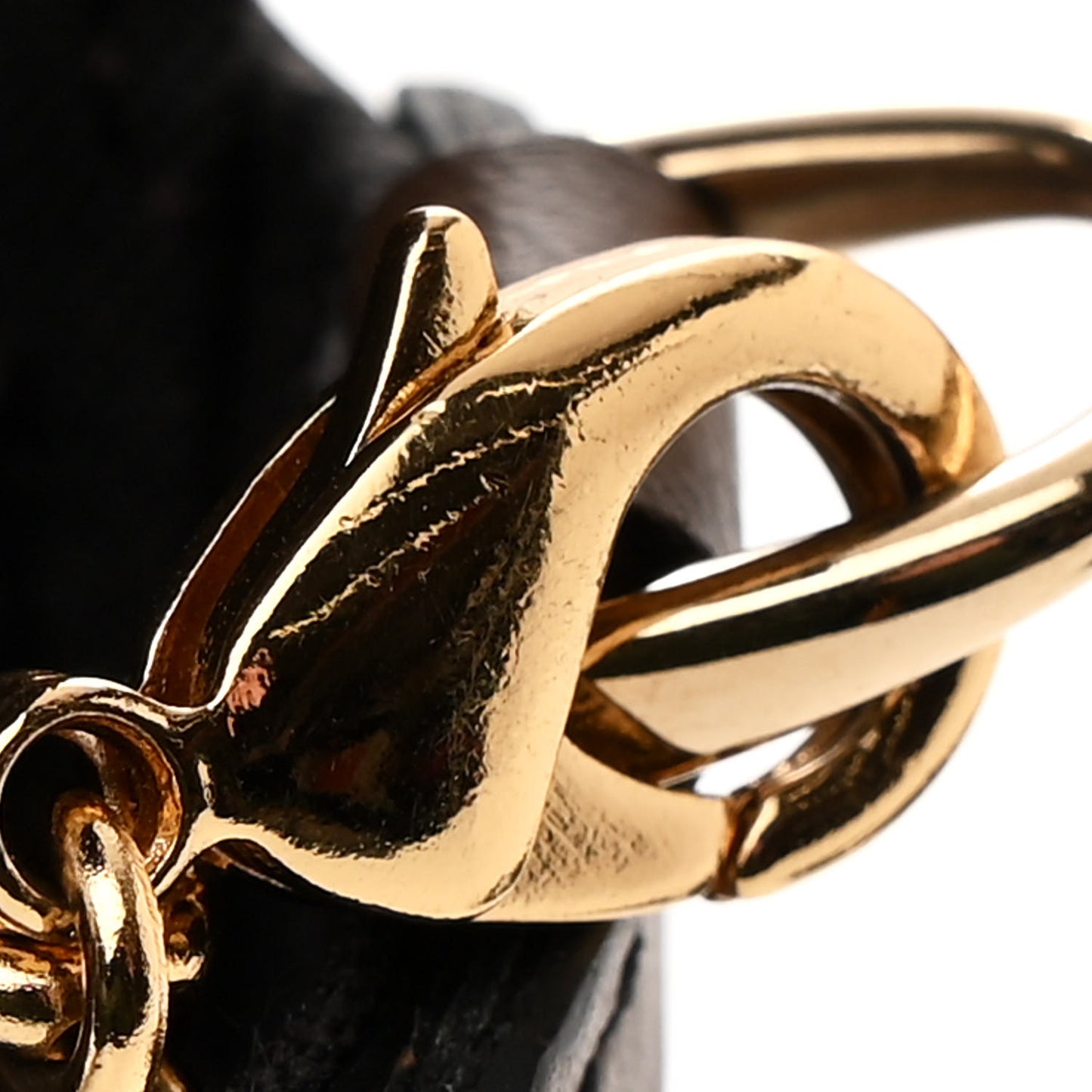 Vitello Soft F is Fendi Bi-Color FF 1974 Embossed Envelope Wallet On Chain with Pouches Maya Black