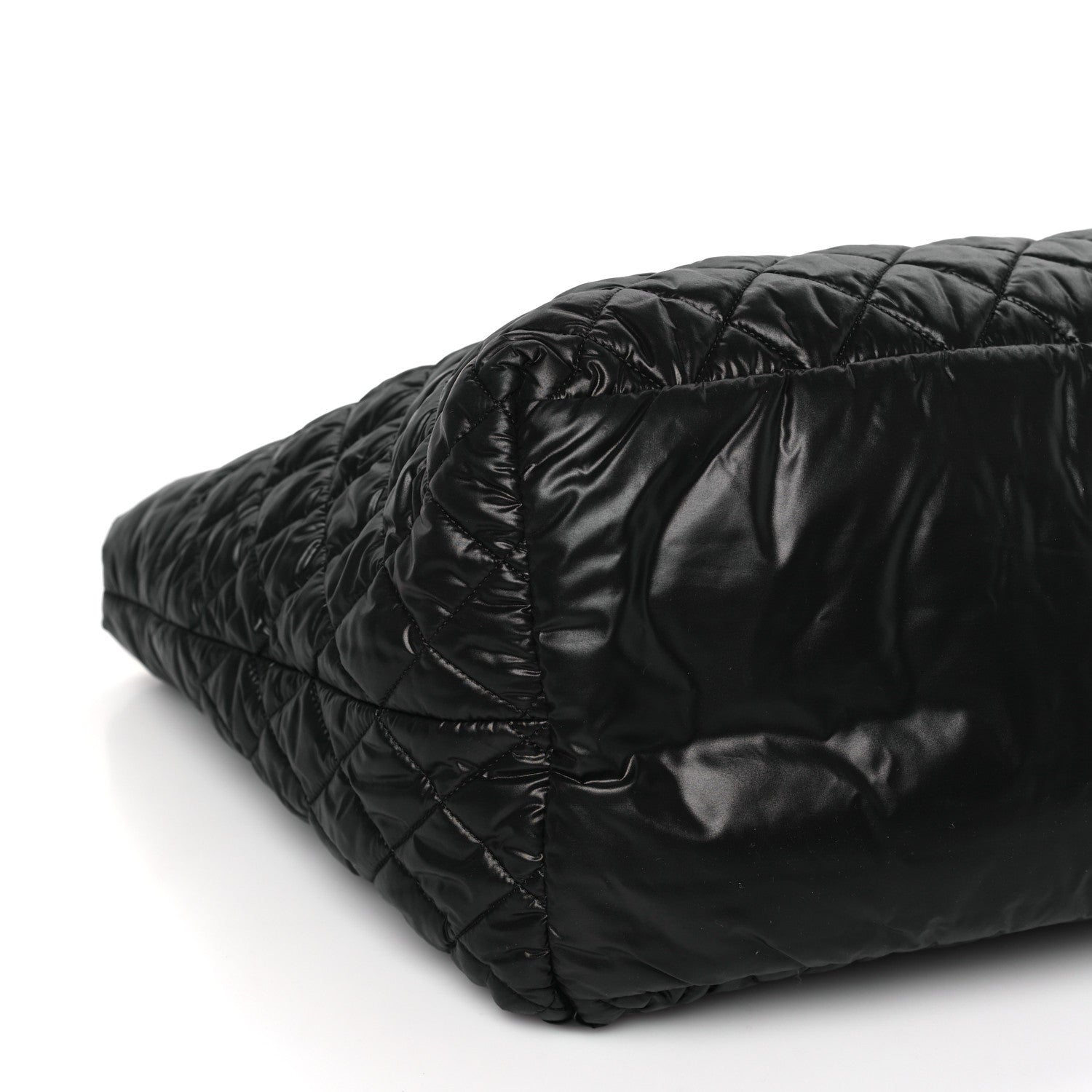 Chanel Nylon Quilted Large Coco Cocoon Tote Black 8 of 9