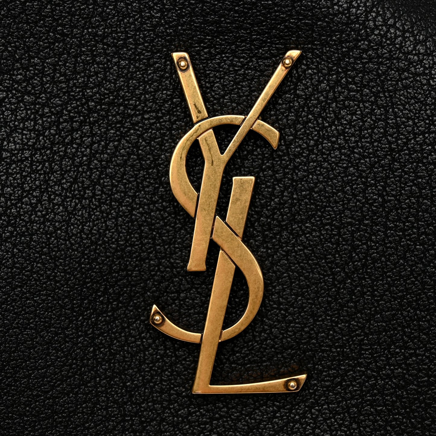 Grained Lambskin Monogram Lou Camera Bag Black