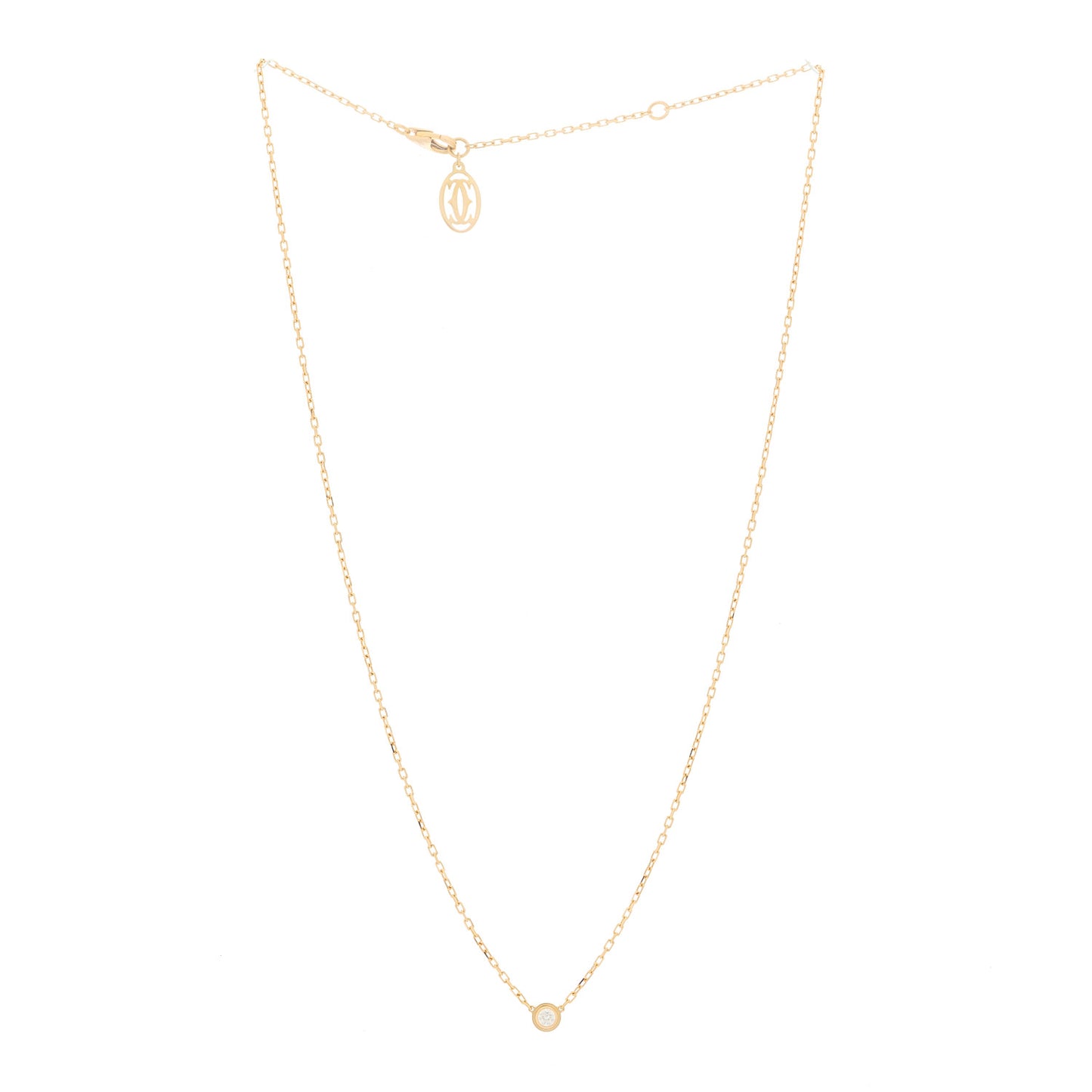 18K Pink Gold Diamond SM D'Amour Pendant Necklace