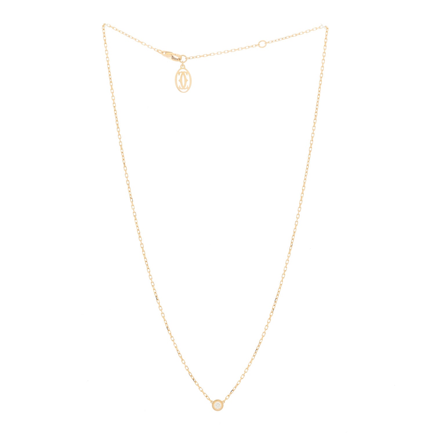 Cartier 18K Pink Gold Diamond SM D'Amour Pendant Necklace 3 of 4