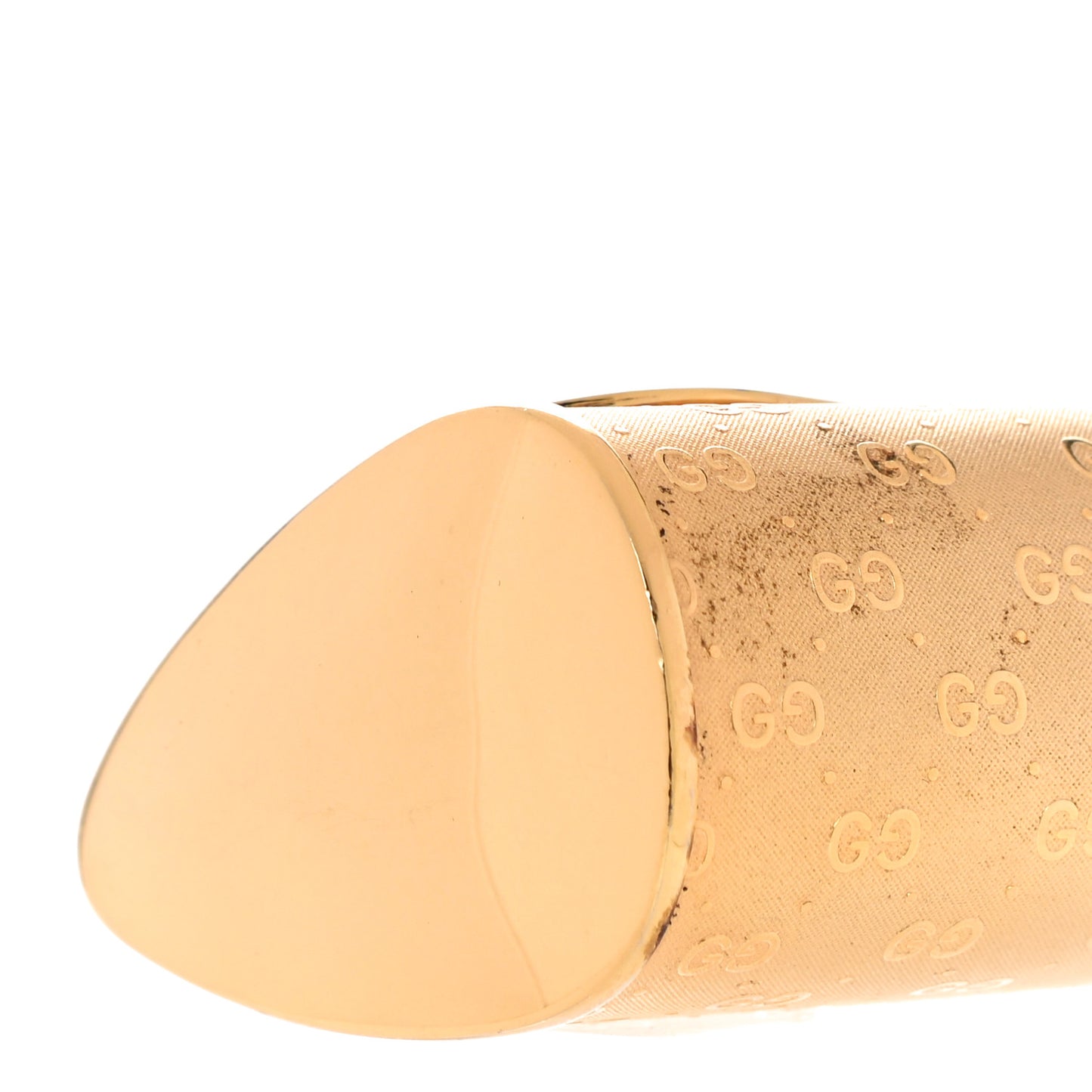 Metal Guccissima Minaudiere Clutch Gold