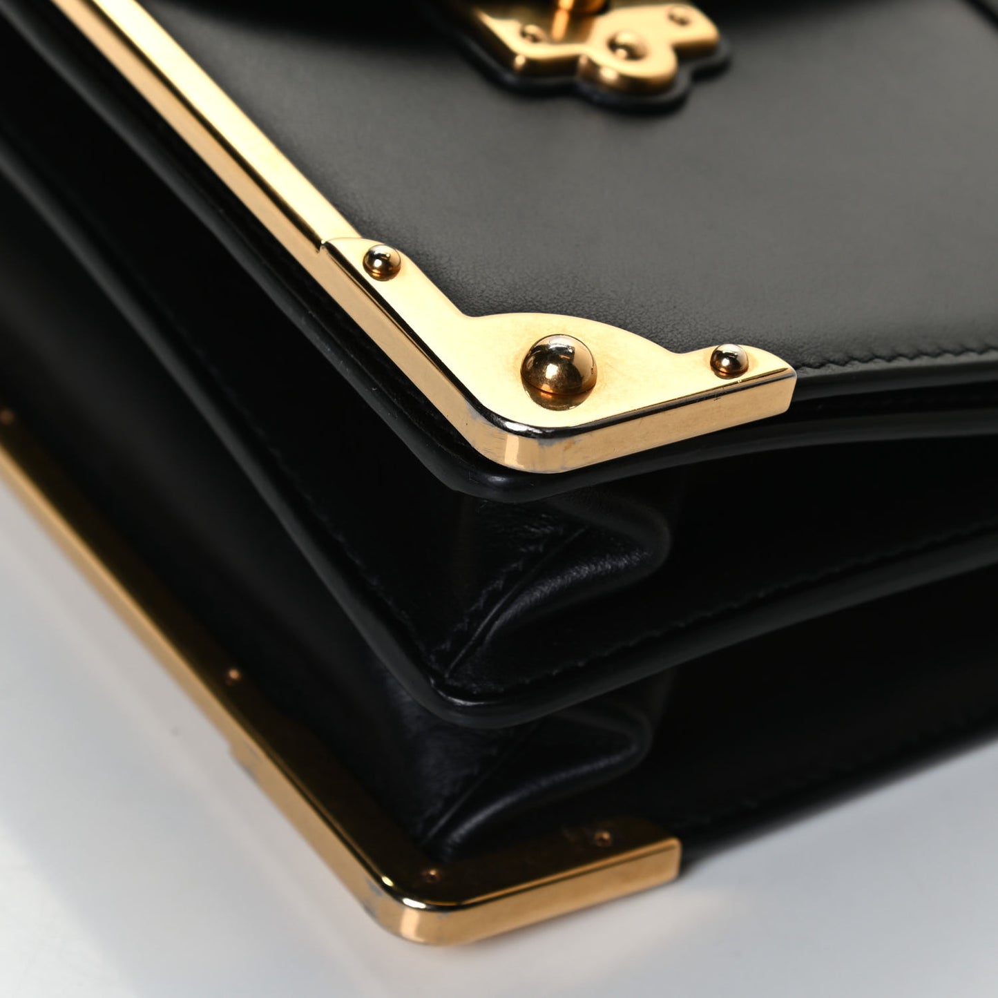 City Calfskin Saffiano Cahier Bag Black