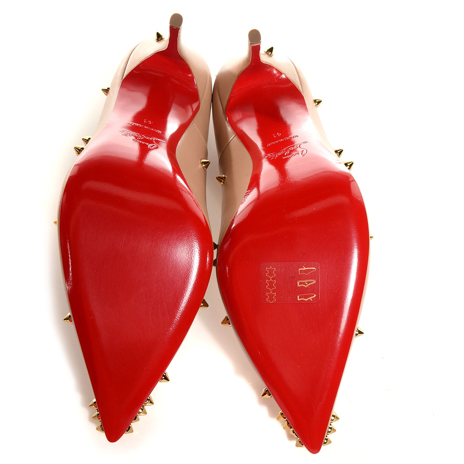 Christian Louboutin Kid Degraspike 120 Pumps 41 Nude 5 of 7
