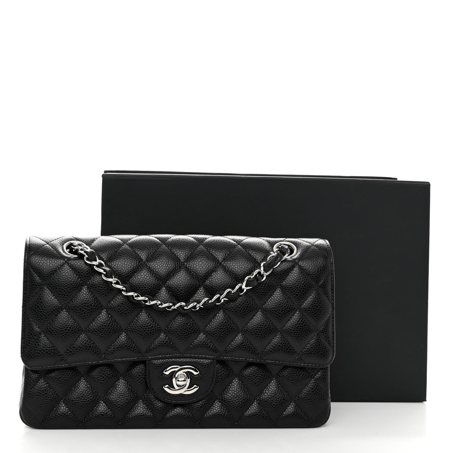 Chanel Caviar Quilted Medium Double Flap Black 12 of 12
