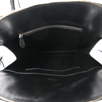 Balenciaga Calfskin Losange Monogram Medium Miami Tote Bag Black Grey 5 of 11