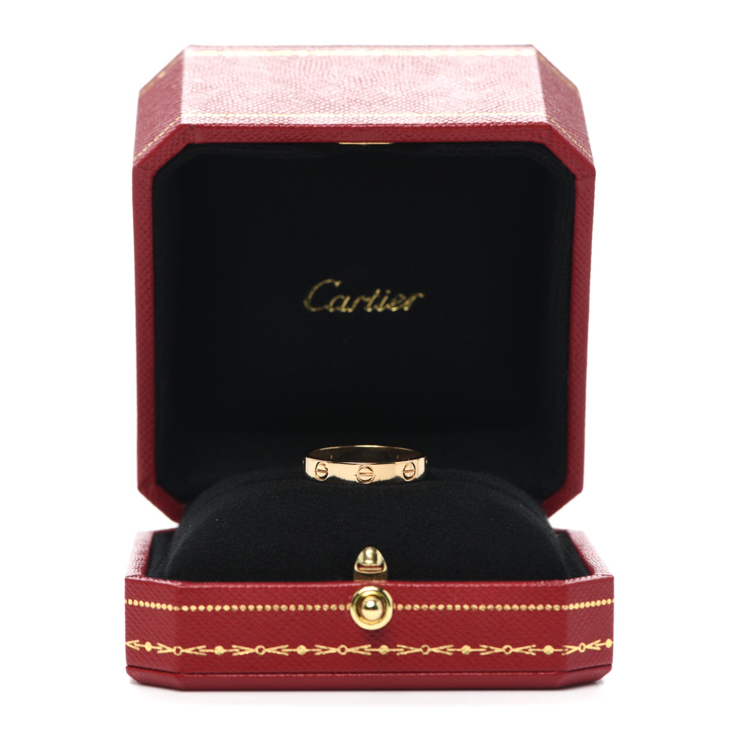 18K Yellow Gold 3.5mm LOVE Wedding Band Ring 55 7.25