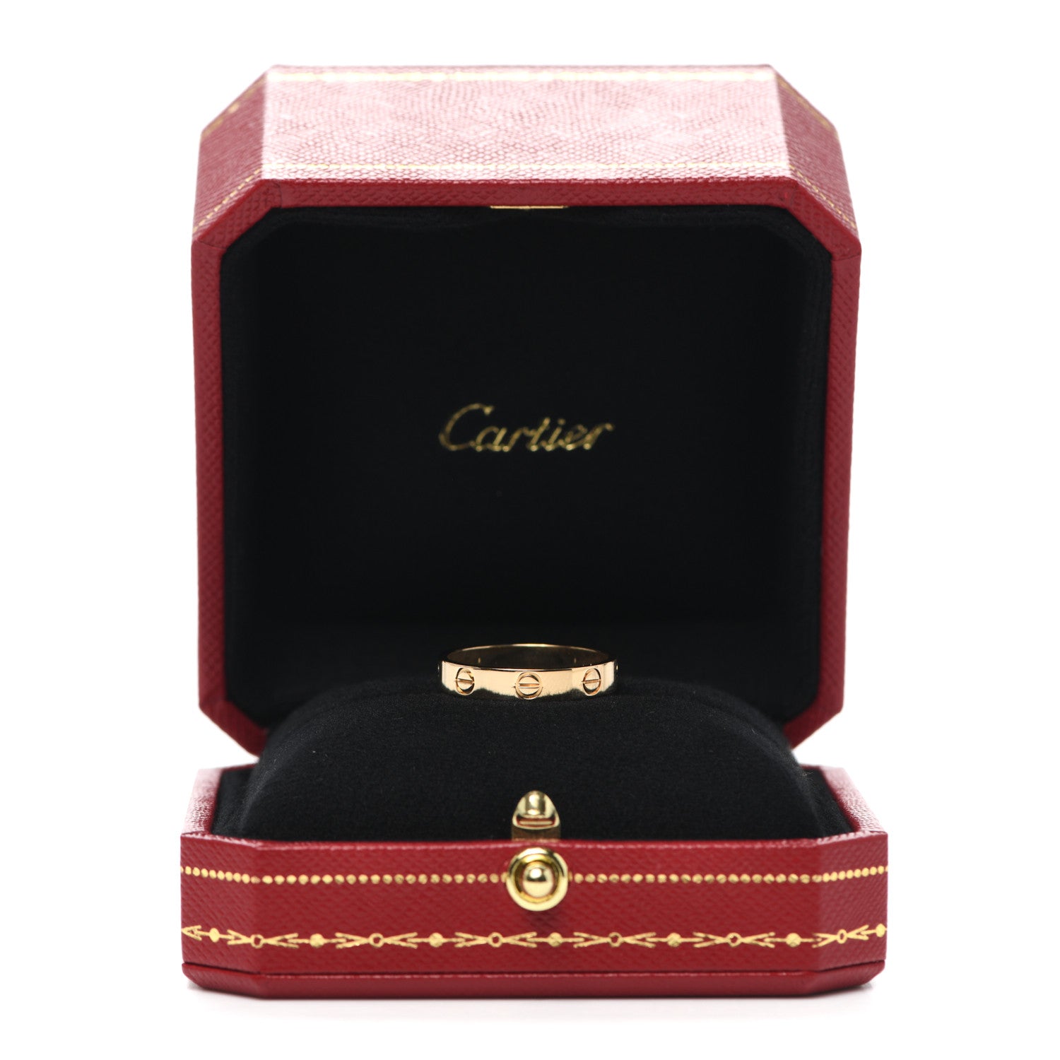 Cartier 18K Yellow Gold 3.5mm LOVE Wedding Band Ring 55 7.25 6 of 6