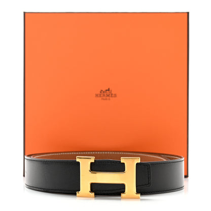 Hermes 135 Togo 32mm H Belt 75/30 Black Gold 8 of 8