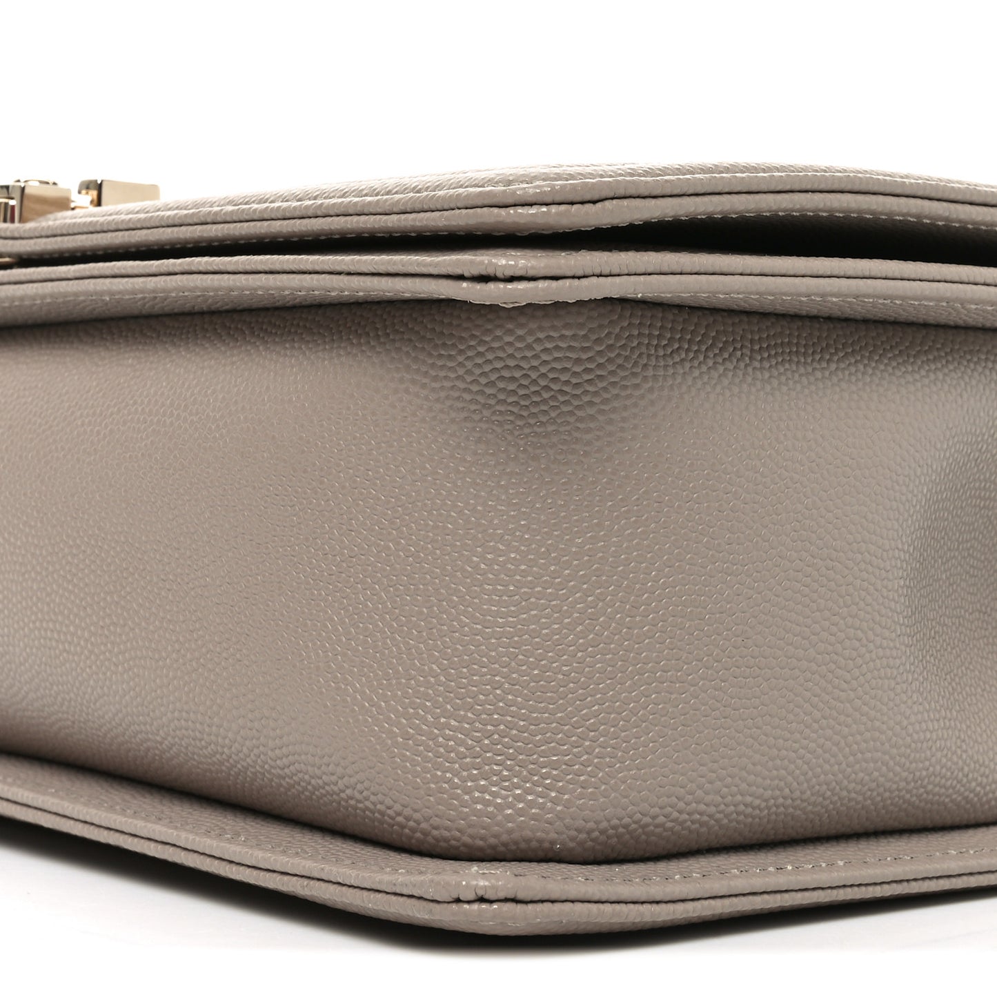 Caviar Quilted New Medium Boy Flap Dark Beige