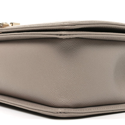 Chanel Caviar Quilted New Medium Boy Flap Dark Beige 10 of 11