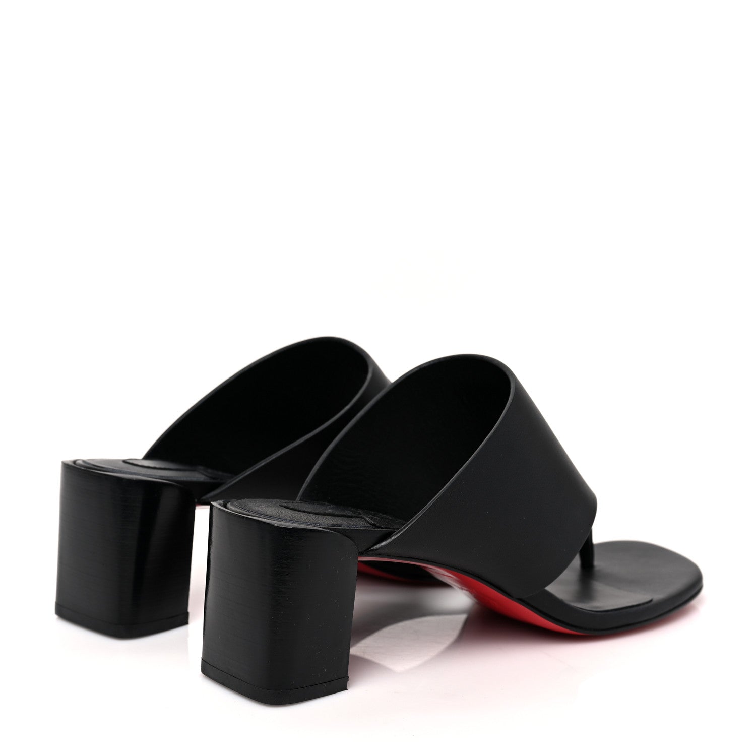 Christian Louboutin Calfskin CL Tongamule 55 Mule 39 Black 4 of 7