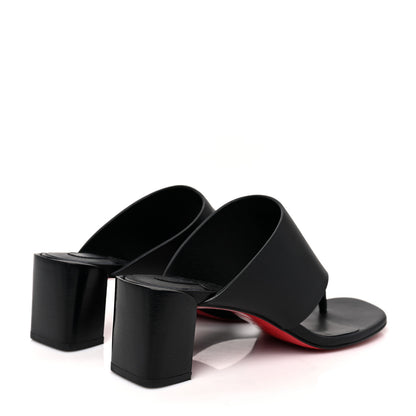Christian Louboutin Calfskin CL Tongamule 55 Mule 39 Black 4 of 7