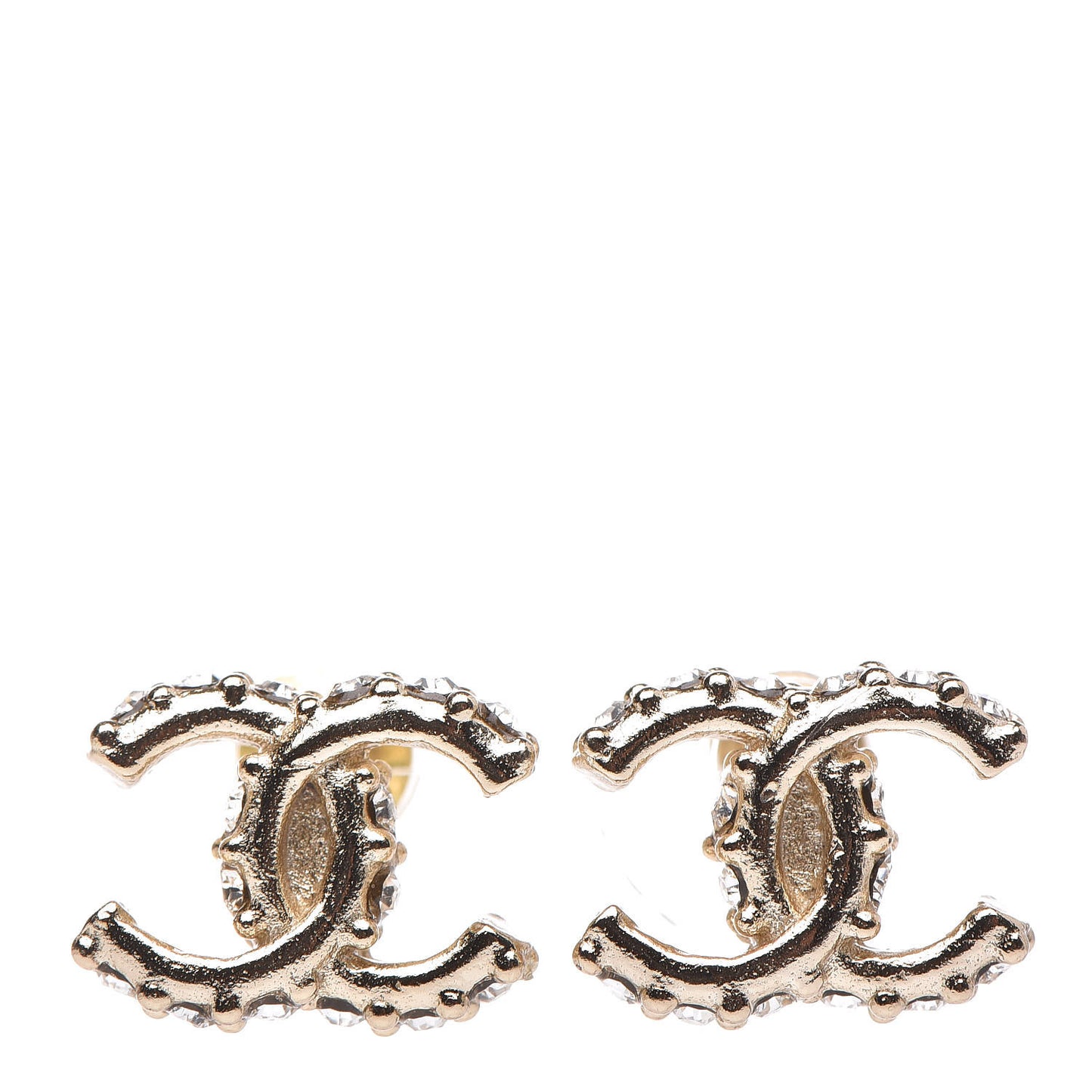 Crystal CC Earrings Gold