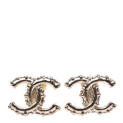 Chanel Crystal CC Earrings Gold 1 of 5