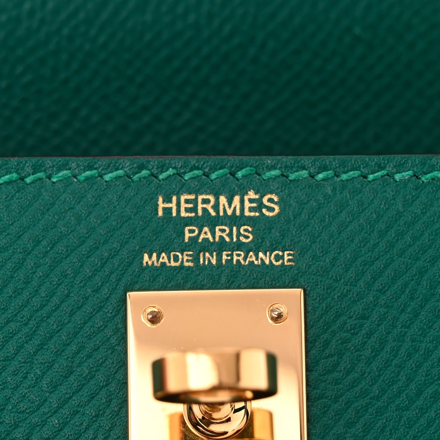 Hermes Epsom Kelly Sellier 25 Malachite 6 of 11