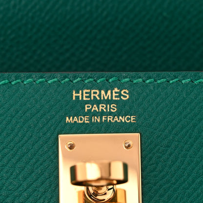 Hermes Epsom Kelly Sellier 25 Malachite 6 of 11