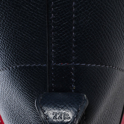 Hermes Courchevel Bi Color Bolide 35 Indigo Rouge Vif 6 of 8