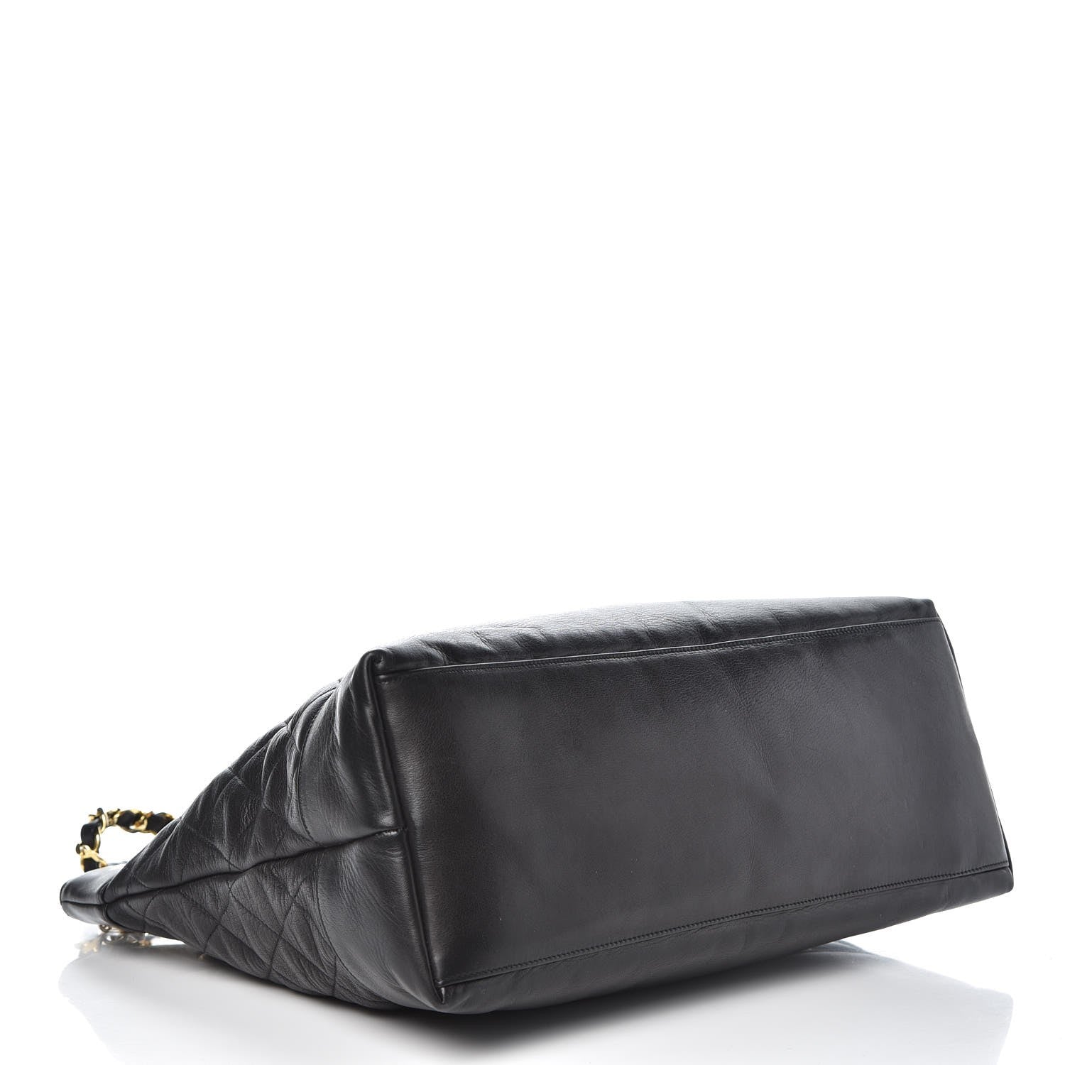 Chanel Lambskin Quilted Shopping Tote Black 4 of 7