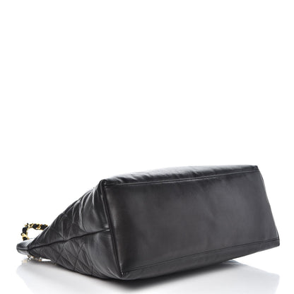 Chanel Lambskin Quilted Shopping Tote Black 4 of 7