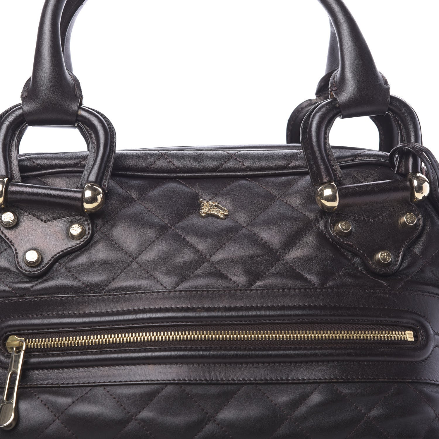 Burberry Lambskin Quilted Westbury Tote Dark Brown 14 of 23