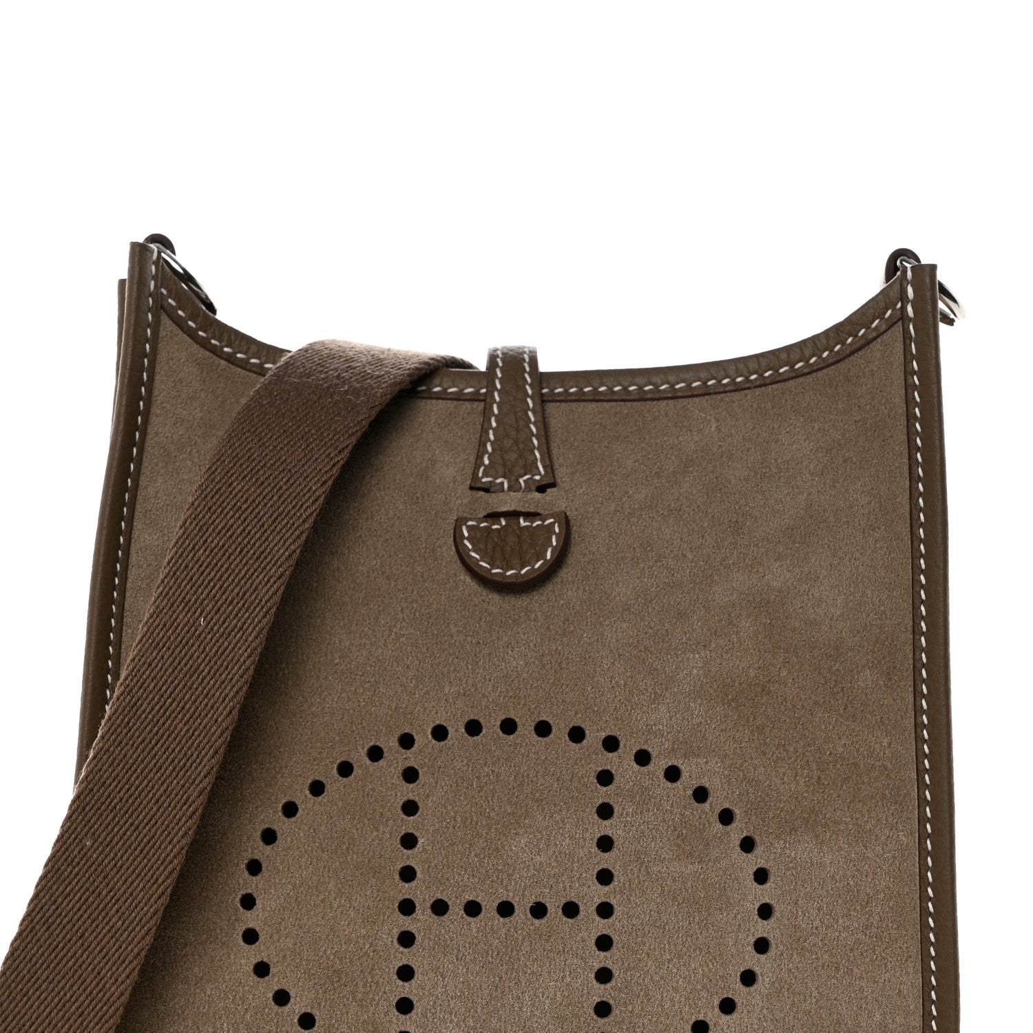 Hermes Veau Grizzly Taurillon Clemence Evelyne TPM Gris Caillou