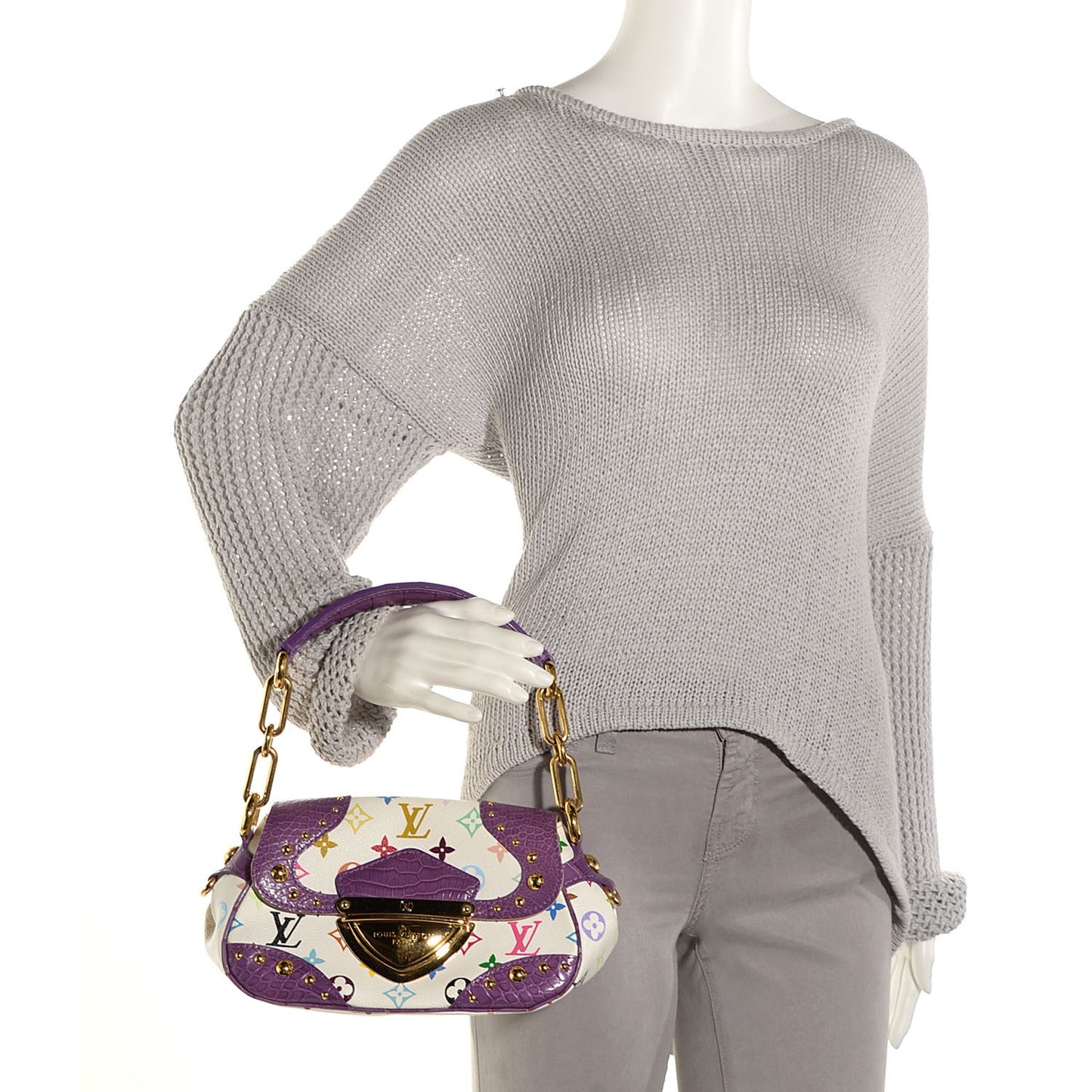 Alligator Monogram Multicolor Marilyn White