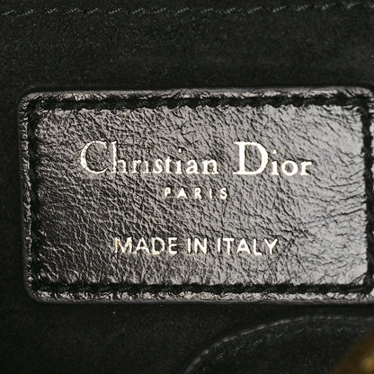 Christian Dior Crinkled Patent Cannage Small Lucky Badges My Lady Dior Black 6 of 9