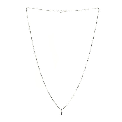 Tiffany Sterling Silver Makers Keyhole Pendant Necklace 3 of 4