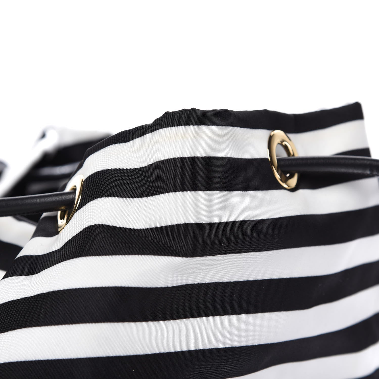 Burberry Nylon Striped Medium Rucksack Backpack Black White 11 of 13