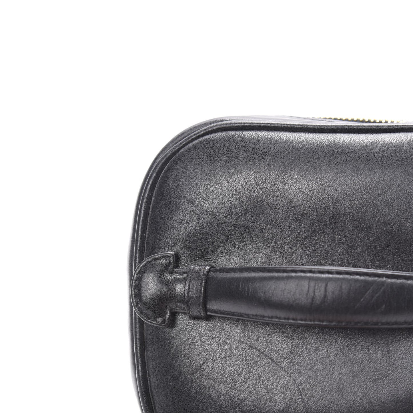Lambskin Vanity Cosmetic Case Black