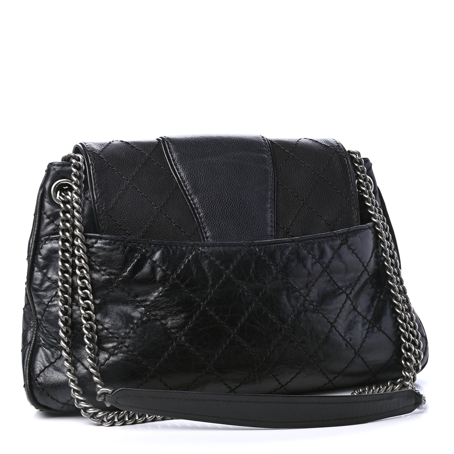 Chanel Caviar Aged Calfskin Large Bubble Graphic Messenger Bag Black 2 of 4