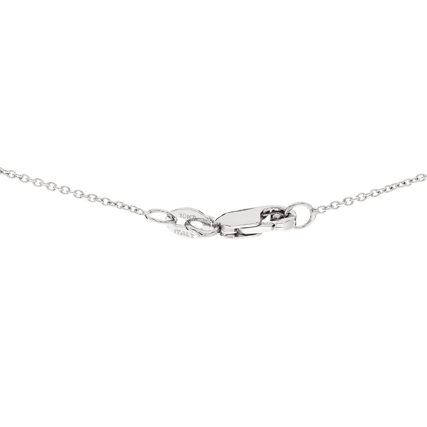 18K White Gold Diamond .60ct Diamonds by the Inch Pendant Necklace